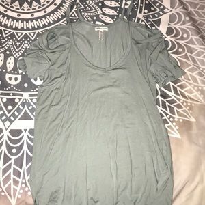 UNWORN VS PINK Light Blue off-shoulder shirt